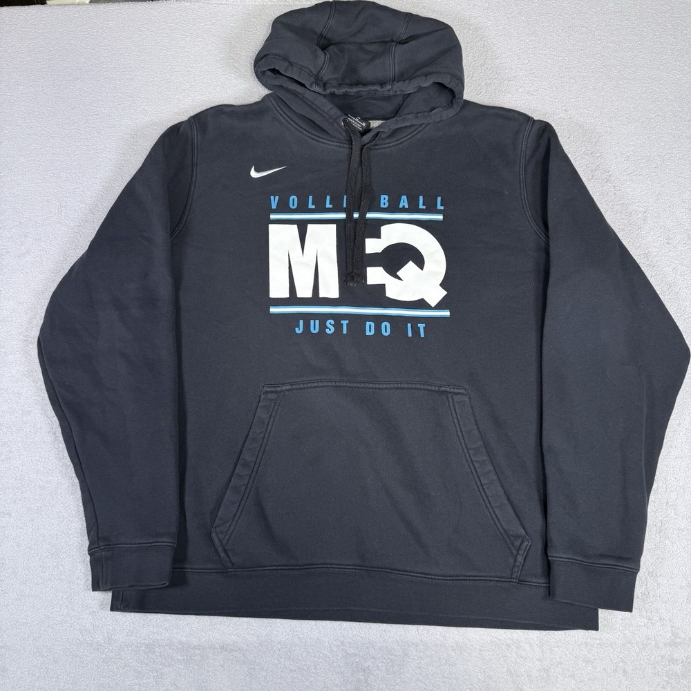 Nike Men's MEQ Volleyball Black Sweatshirt Hoodie Center Swoosh Size Extra Large